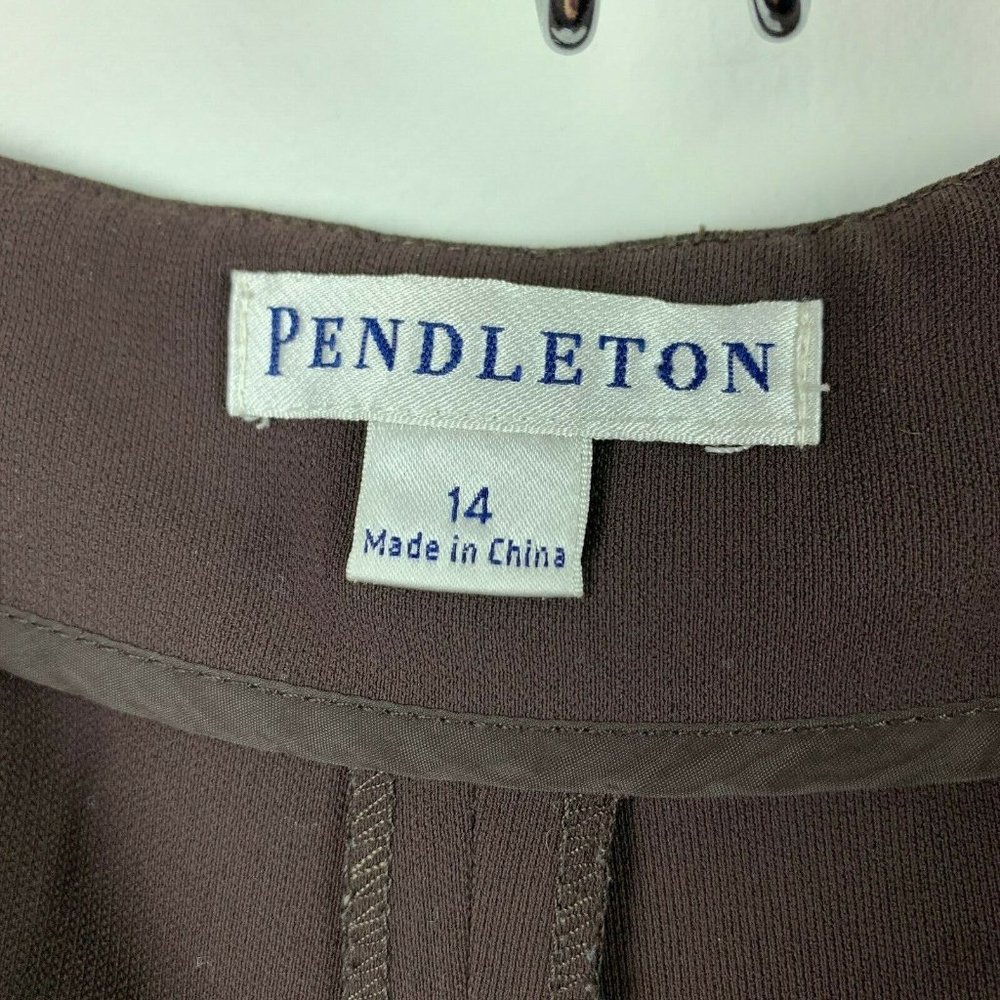 Pendleton Dress Pants Brown Polyester Career Work… - image 3